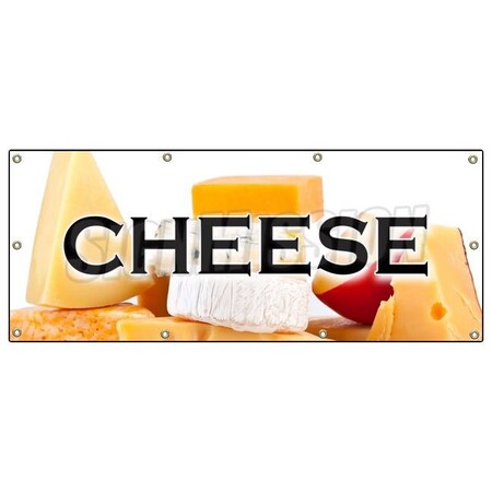 Signmission CHEESE BANNER SIGN dairy milk american swiss grilled calcium provolone B-96 Cheese